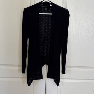 WHBM Black Open-Front Women’s Lightweight Cardigan